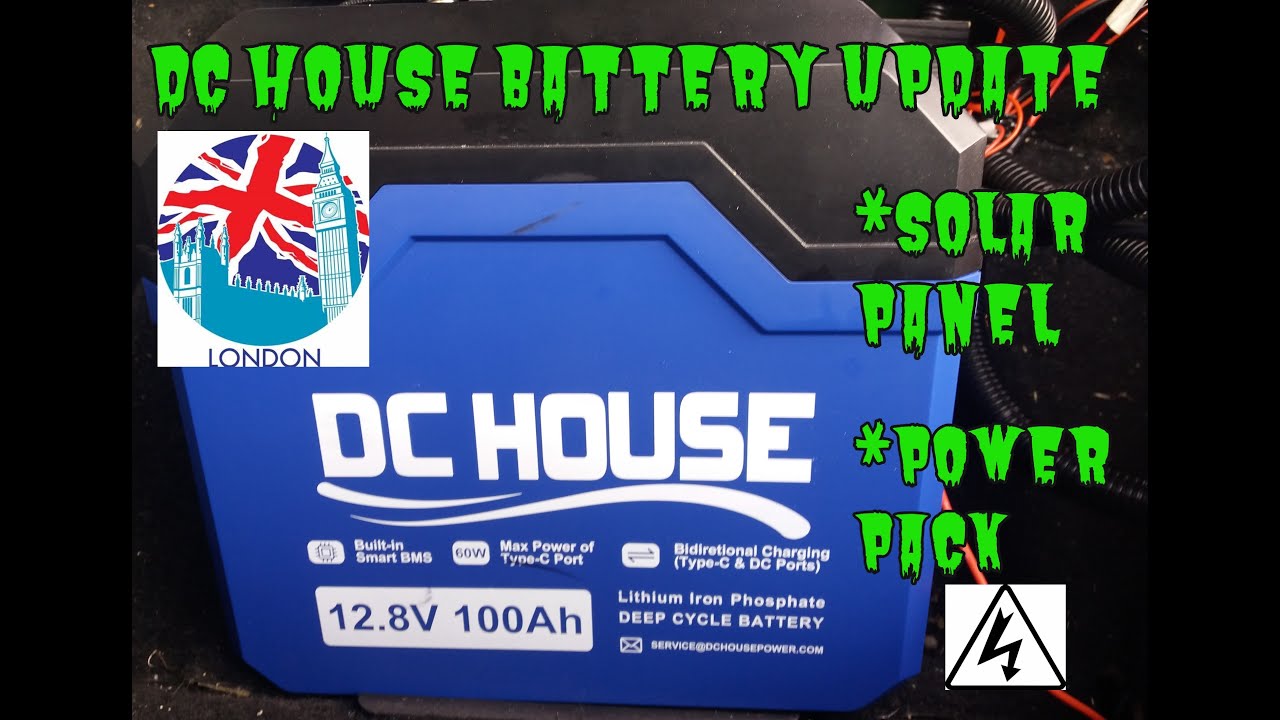 DC HOUSE BATTERY UPDATE 12V LiFePo4 - 4 in 1 (PORTABLE) INC. SOLAR PANEL/POWER PACK