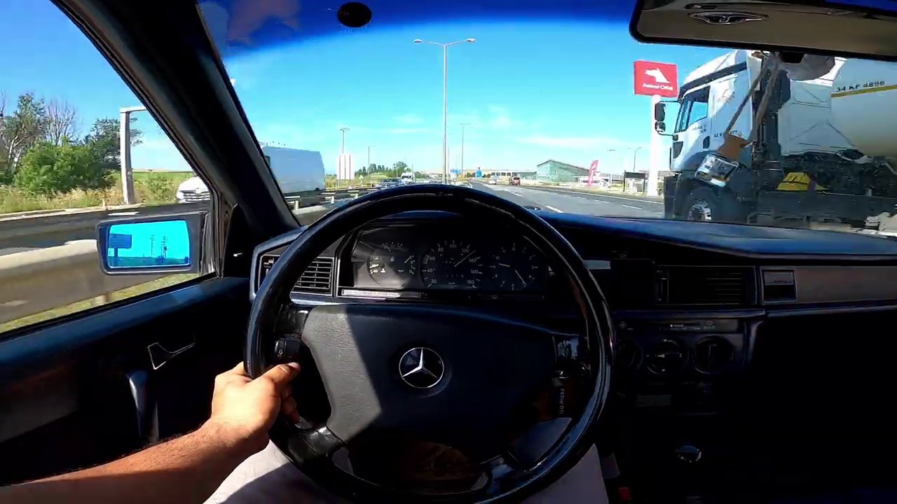 W201 190D 2.0  POV Drive Acceleration  Top Speed 190D hız denemesi yaptım en son kaç görüyor?