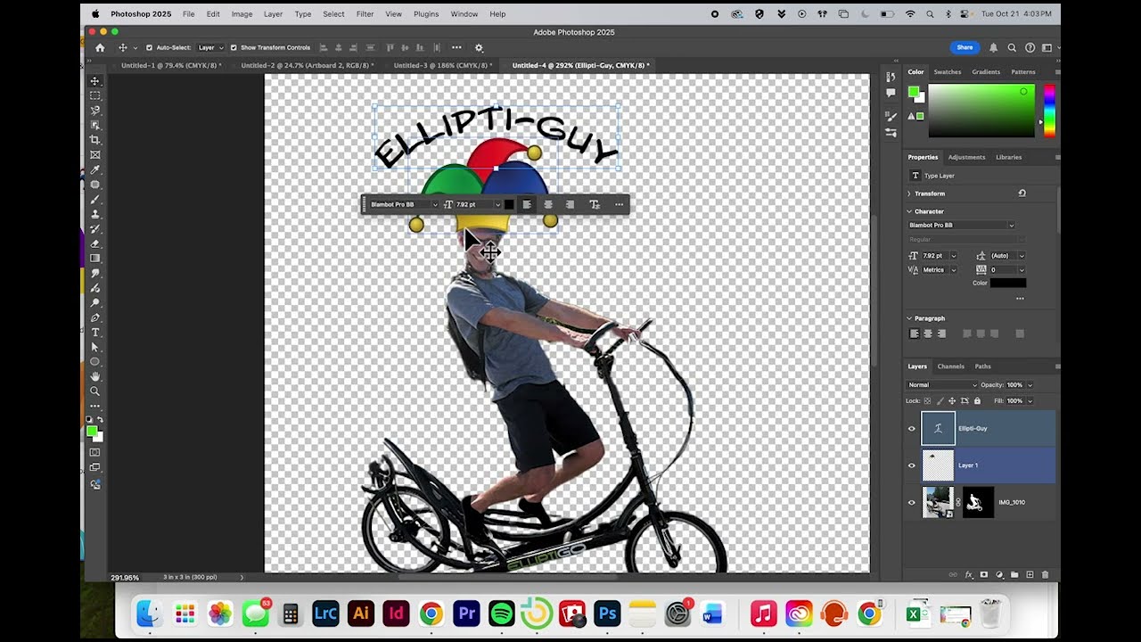 Custom tattoo design in Photoshop