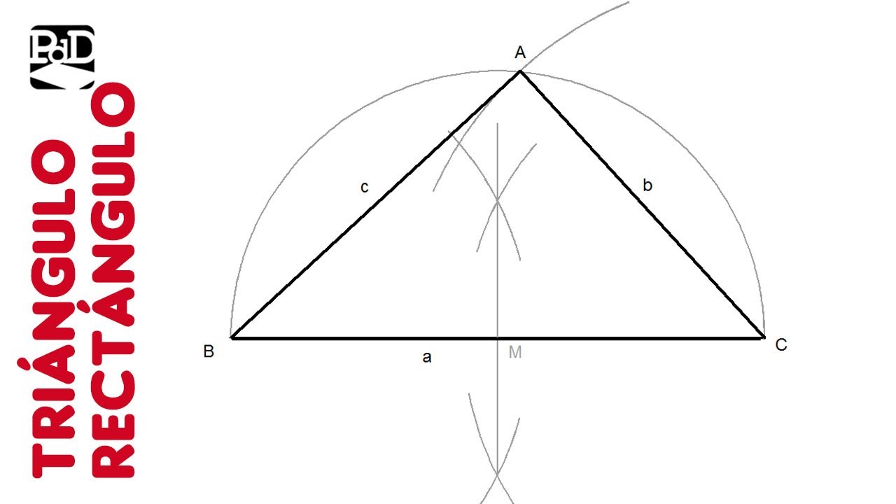 Triángulo Rectángulo dada la Hipotenusa y un Cateto - Trazado de Triángulos en Dibujo Técnico