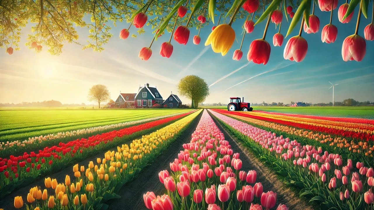 ТЮЛЬПАНОВЫЕ ПОЛЯ В НИДЕРЛАНДАХ | TULIP FIELDS IN THE NETHERLANDS🌷🇳🇱#цветок