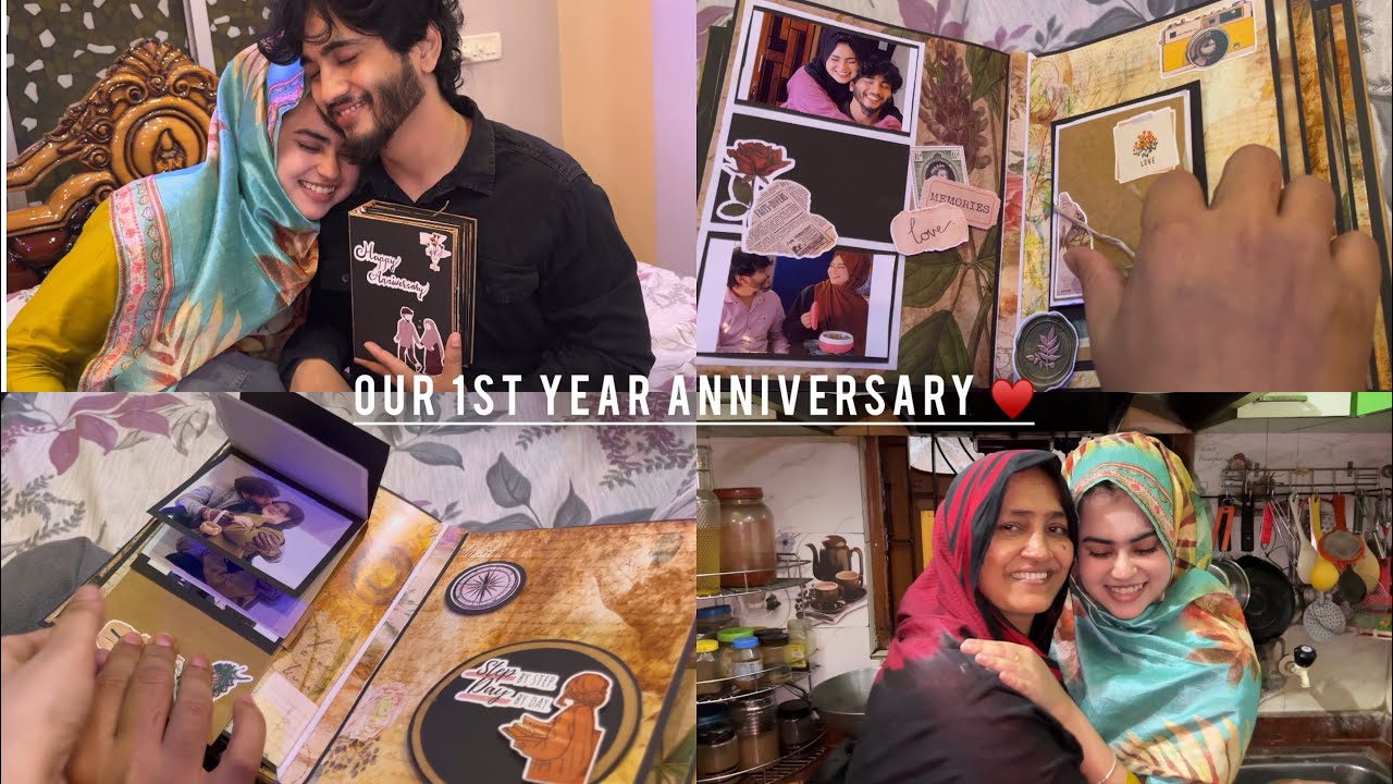 Our 1st year anniversary finally successful hua♥️🤲 | Sumu ne banaya Handmade Scrapbook 🥹✨