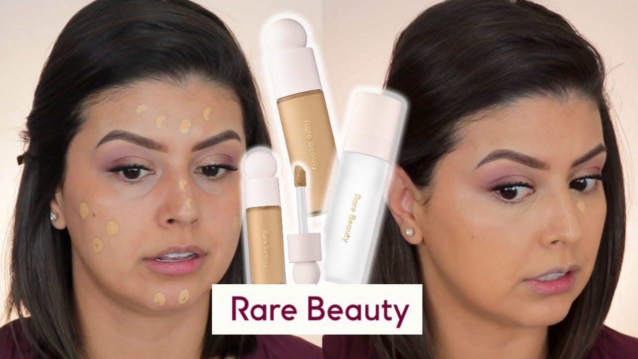 RARE BEAUTY BY SELENA GOMEZ- FOUNDATION AND CONCEALER | REVIEW + WEAR TEST