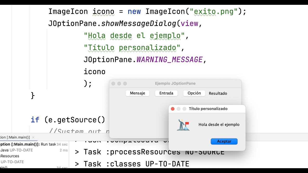 Cómo usar JOptionPane de Swing, Programación Orientada a Objetos con Java