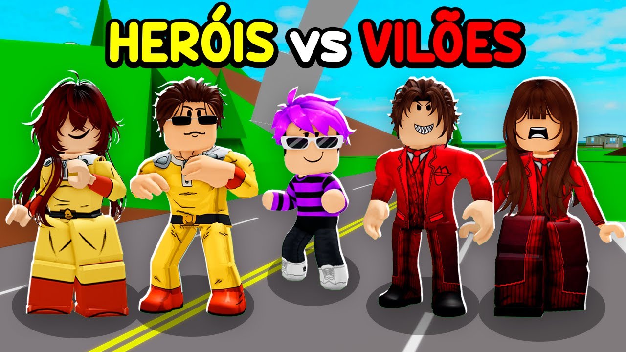 FAMÍLIA DE HERÓIS vs FAMÍLIA DE VILÕES! (Brookhaven)