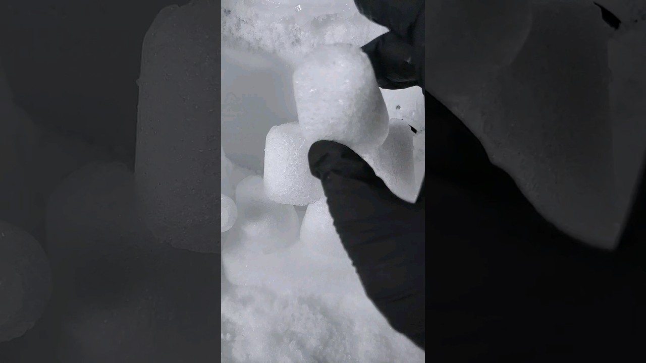 Ice Tower | Freezer Frost Eating #asmr #asmrice #freezerfrost