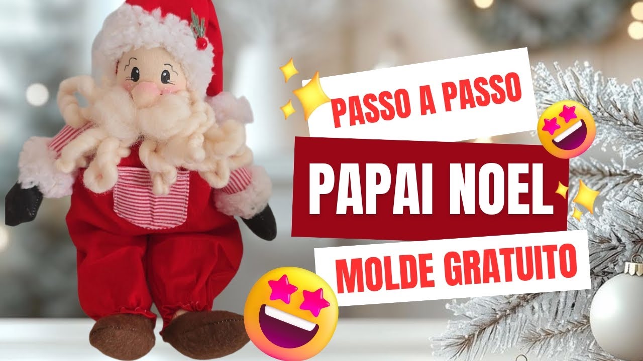 Passo a passo de Papai Noel para guirlanda com molde grátis!!
