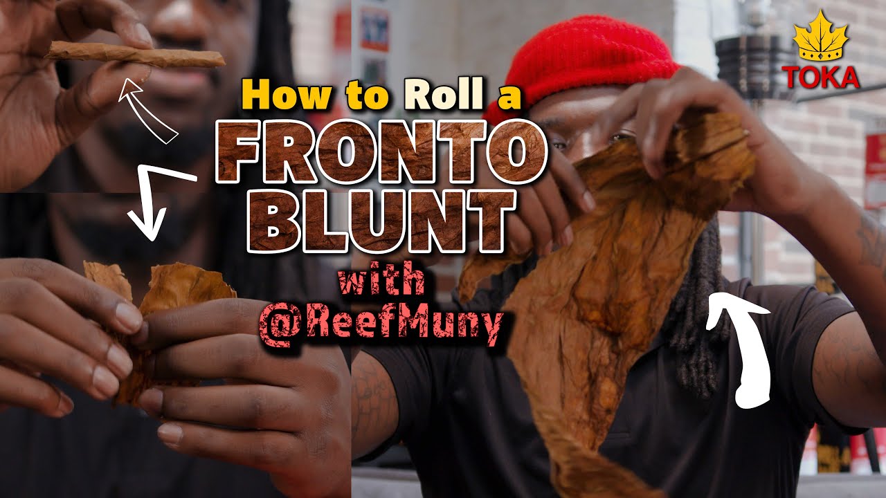 How to Roll a Fronto Leaf blunt w @ReefMuny
