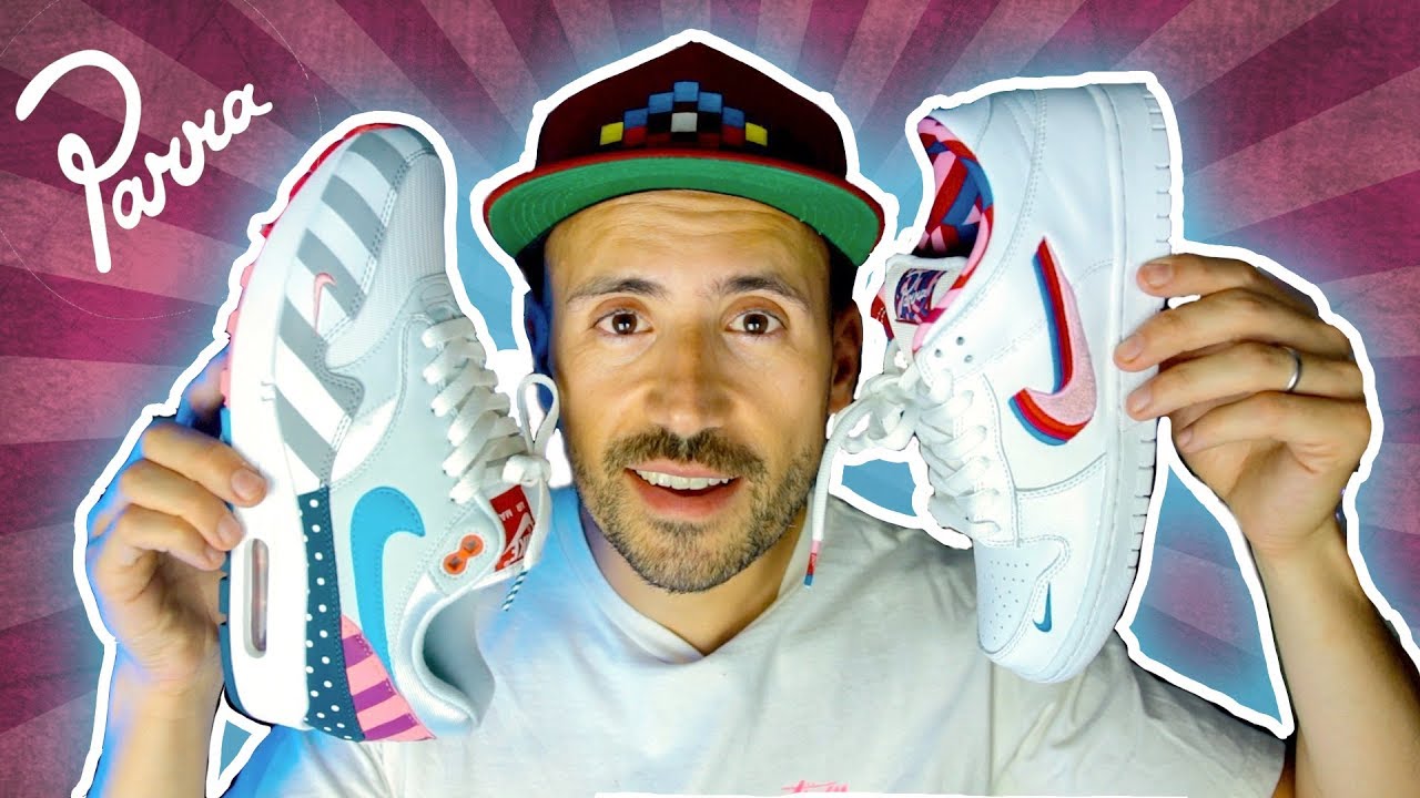 Nike DUNK SB PARRA review on feet et comparatif avec la Air Max 1 Parra!