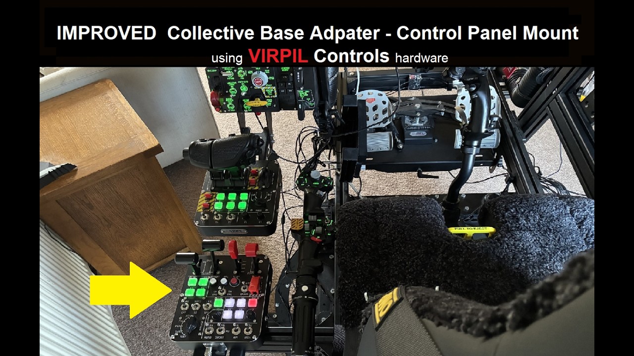 Improved VIRPIL Collective Base Adapter - Control Panel Mount