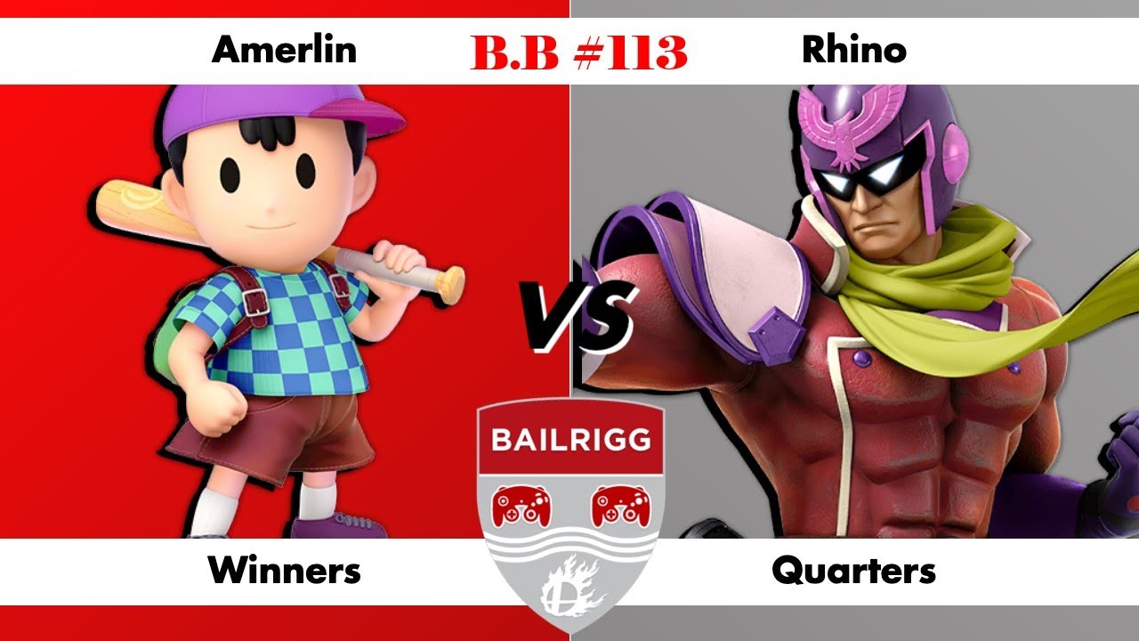 Amerlin (Ness) vs Rhino (Captain Falcon) Winners Quarters Bailrigg Bitesized#113