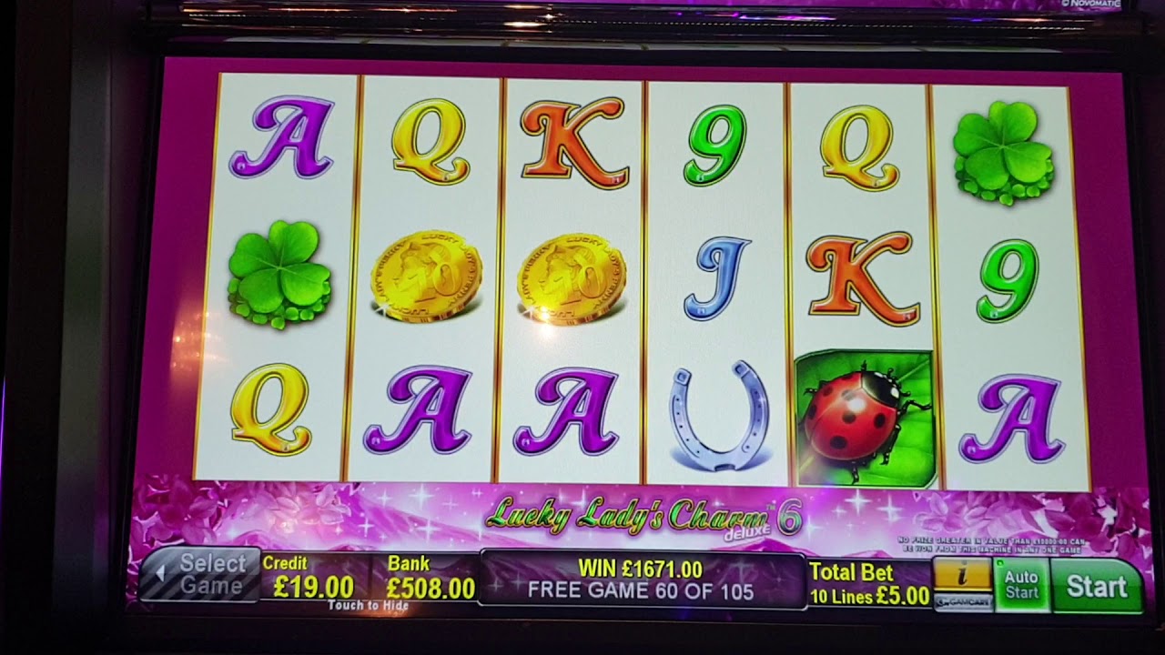 Lucky lady 6 slot bonus £5 a spin winner LOADS OF RETRIGGERS  ***BIG WIN***