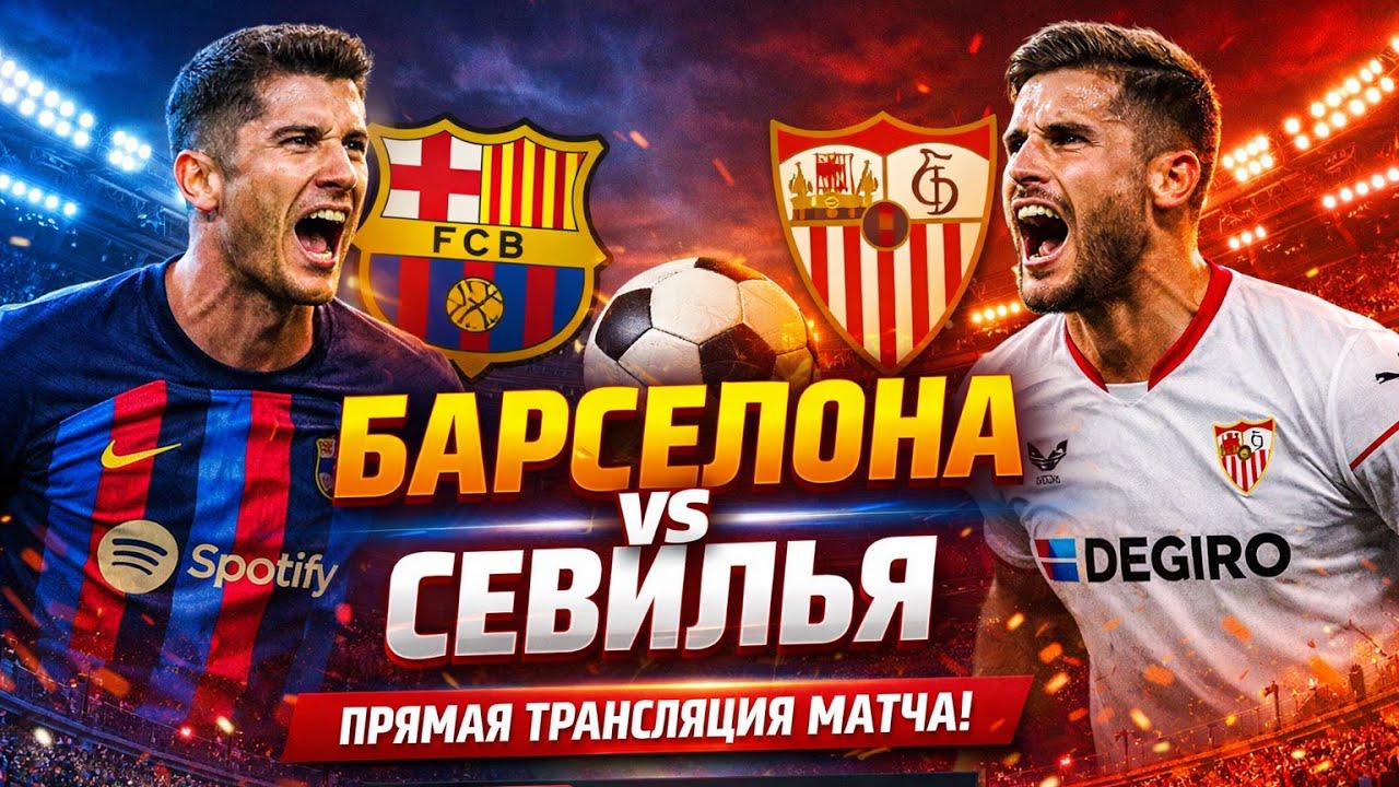 Трансляция матча Барселона Севилья #барселона #Севилья