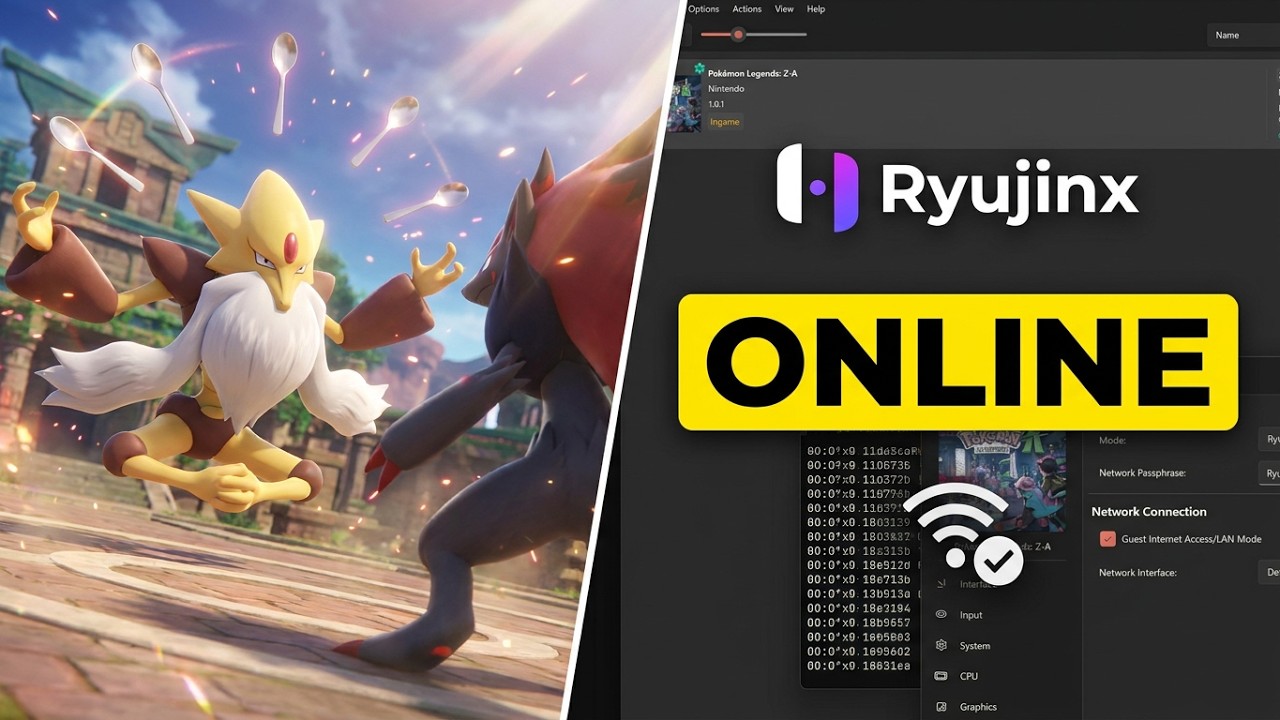 PLAY ONLINE on Ryujinx/Ryubing with Pokemon Legengs ZA (Trade Evolutions & Battling)