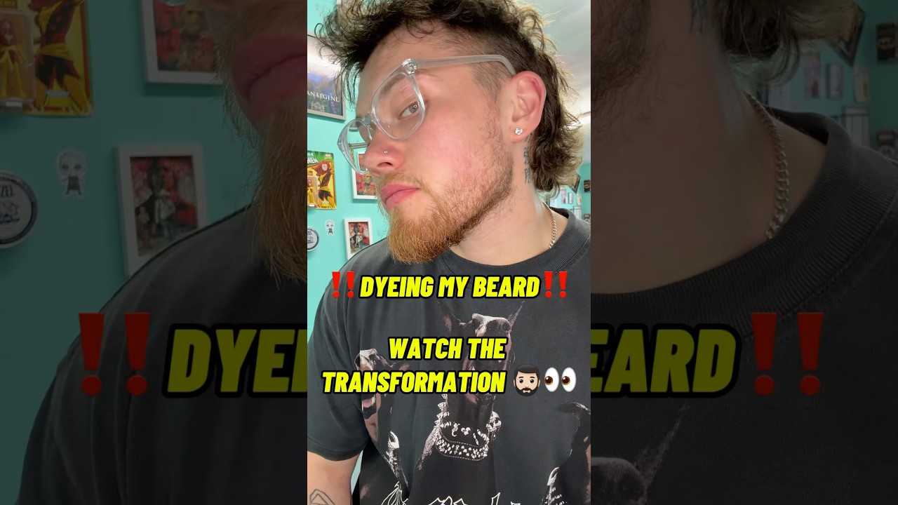 ‼️HOW TO: DYE YOUR BEARD‼️Does it work ⁉️🔥 #beard #beauty #haircut #barber #mensfashion #hairdye