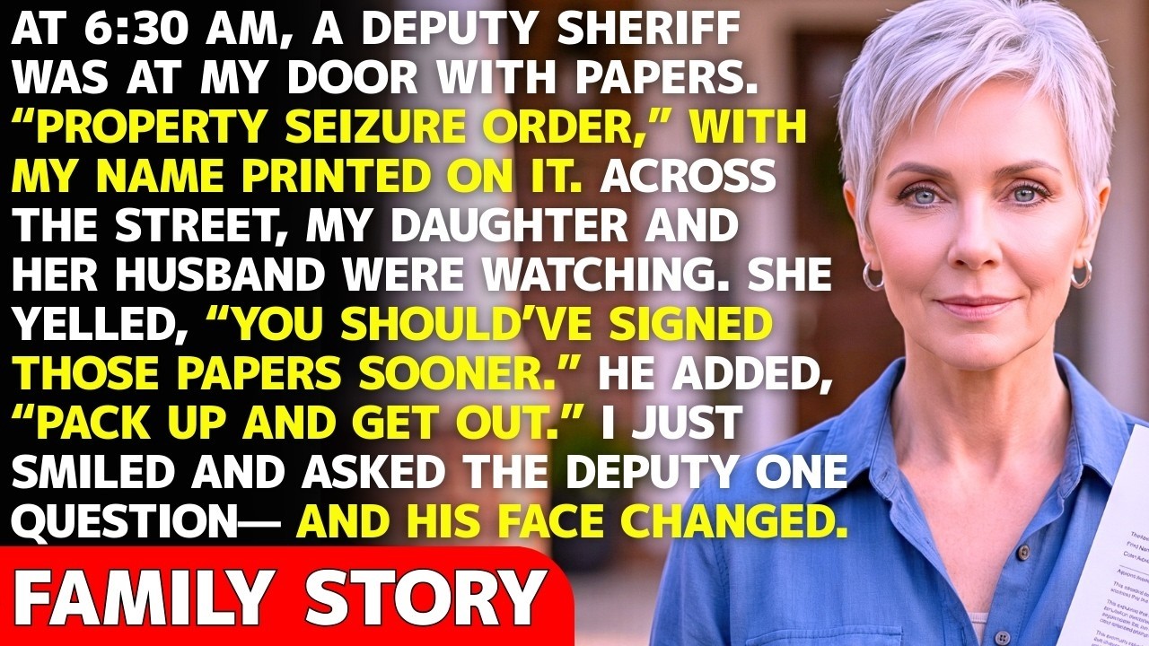 At 6 30 AM, A Deputy Sheriff Came with A Property Seizure Order—My Daughter Filed It