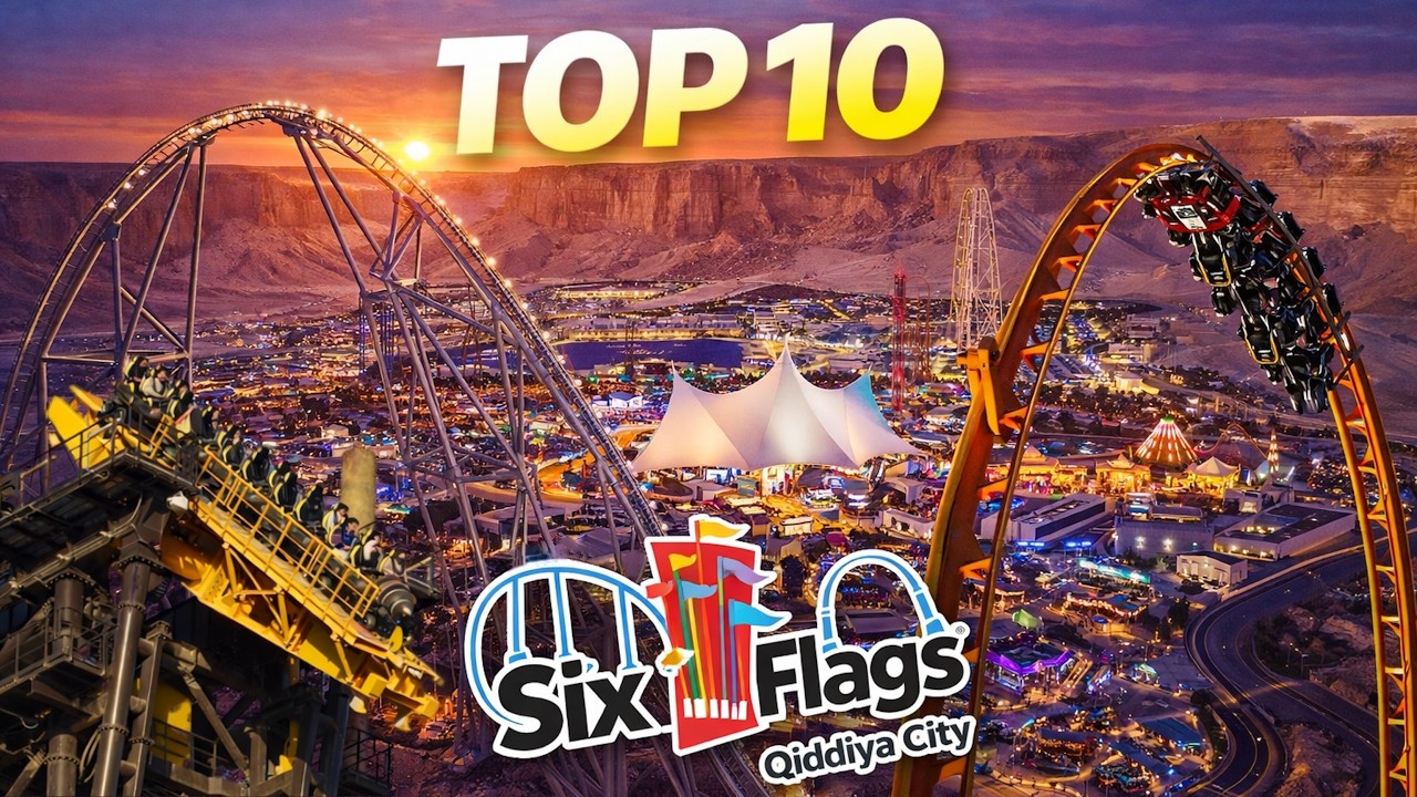 Топ-10 аттракционов в парке Six Flags Qiddiya City 🇸🇦