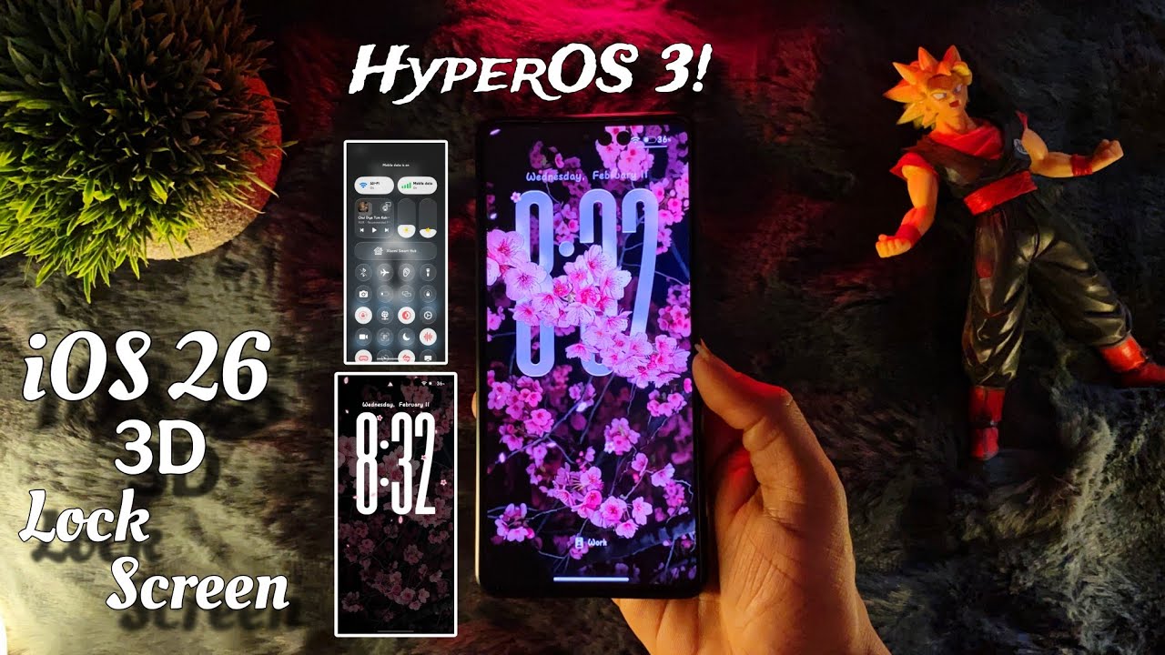 3D-экран блокировки iOS 26 в HyperOS 3 – невероятно реалистичный вид!