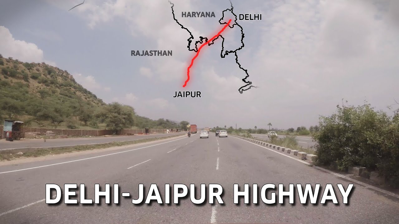 Driving on Delhi-Jaipur Highway 4K