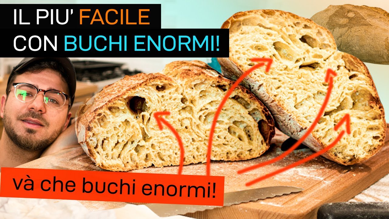 PANE FACILE! Il pi&ugrave; SEMPLICE DI TUTTI!  fatto in casa senza attrezzatura
