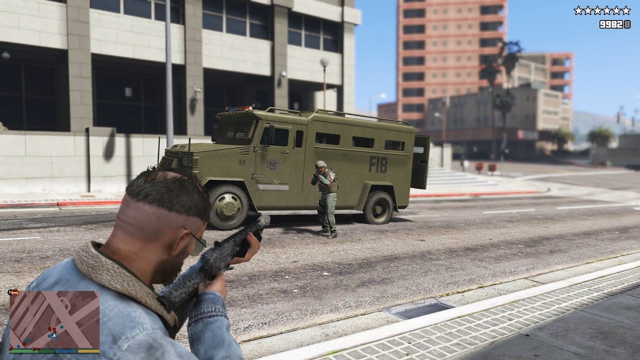 GTA 5 - IAA Building Shootout + 10 Star Escape