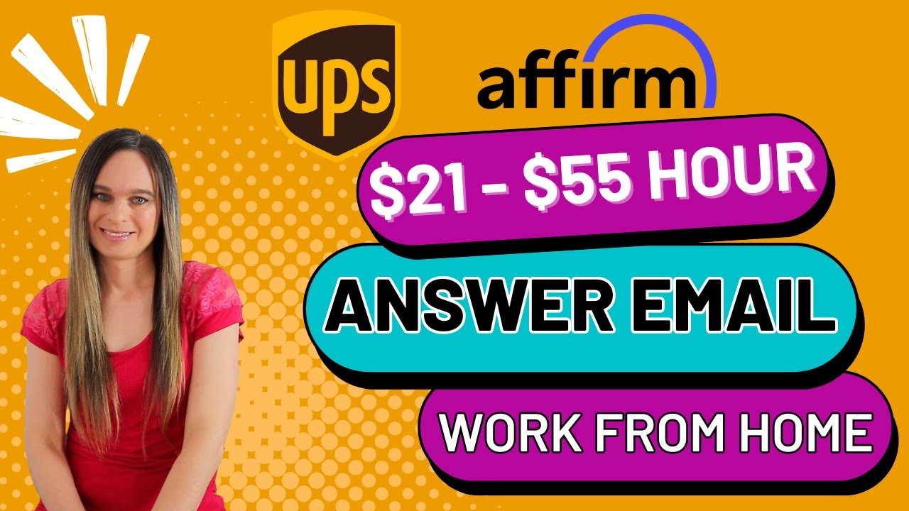 Получайте от 21 до 55 долларов в час за ответы на электронные письма от Affirm и UPS | Удаленная ...