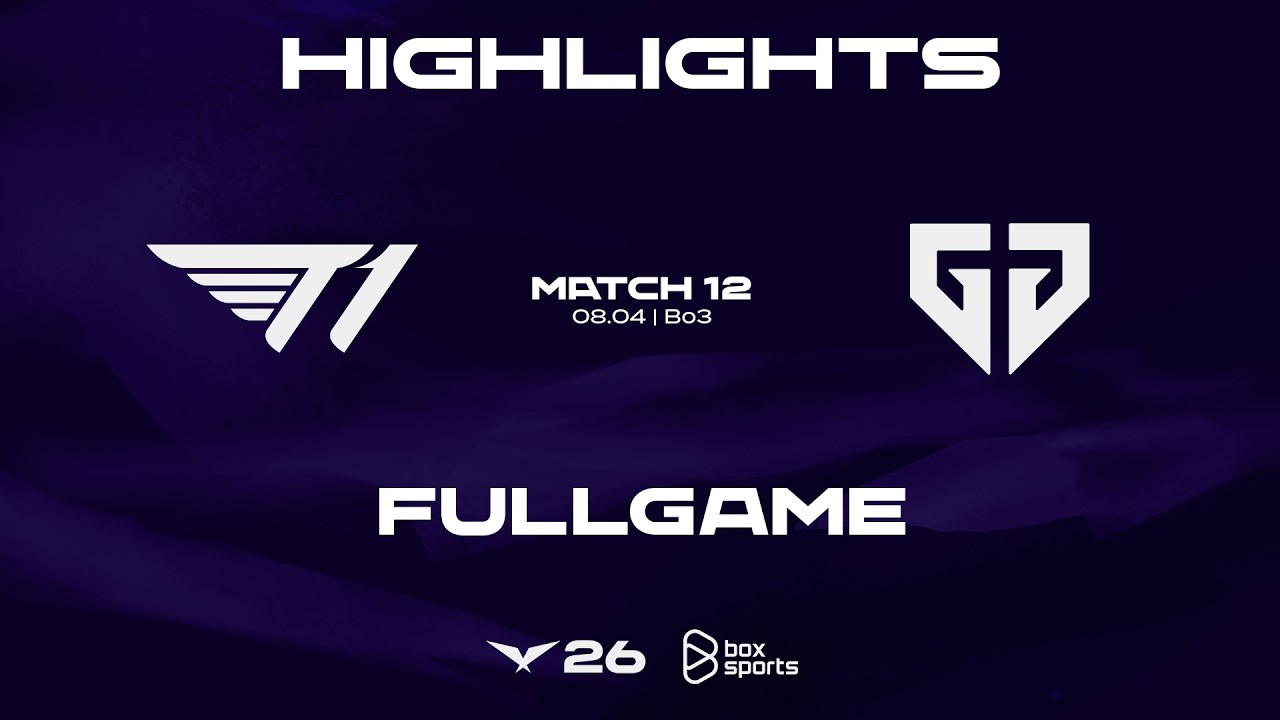 FULL HIGHLIGHTS T1 vs GEN | MATCH 12 | 2026 LCK | 04.08.2026