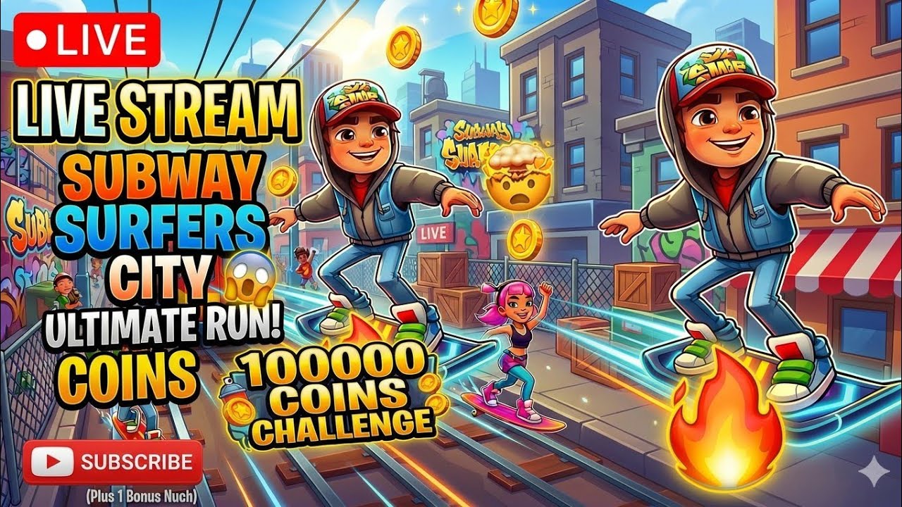 subway 🚇 surfers city game #live #gaming #alhakgamer