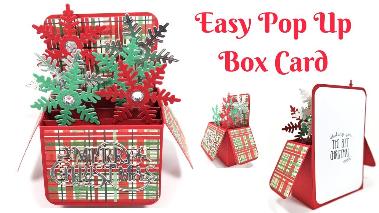Pop Up Box Card Christmas Cards | Easy Pop Up Box Card