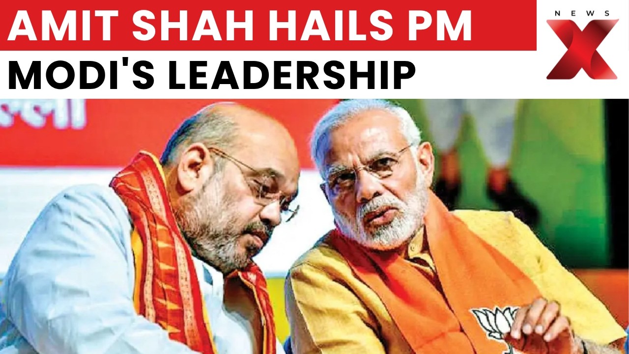MOMENT | Amit Shah Congratulates PM Modi On Completing 12 Years In Office | NewsX
