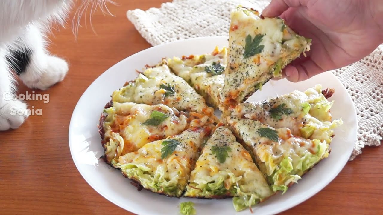 НЕТ муки! НЕТ печи! Очень простая капустная пицца. Вкусно и быстро.