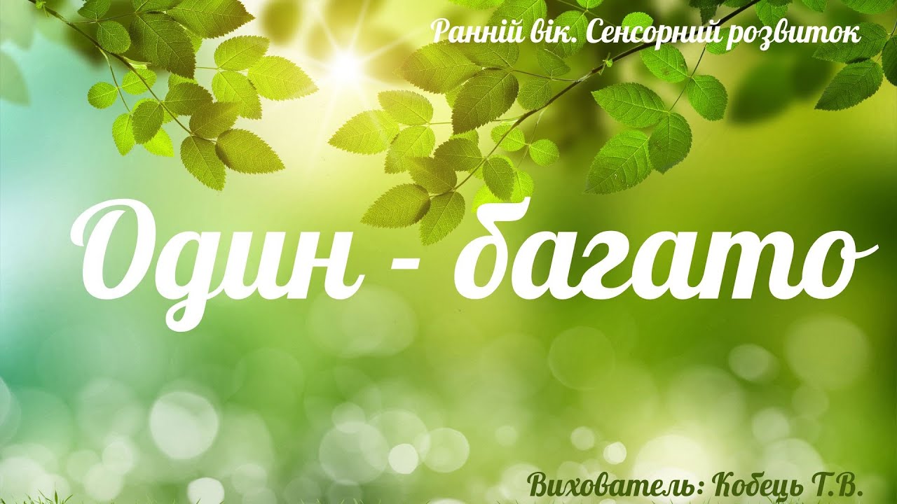 Ранній вік. Сенсорний розвиток 