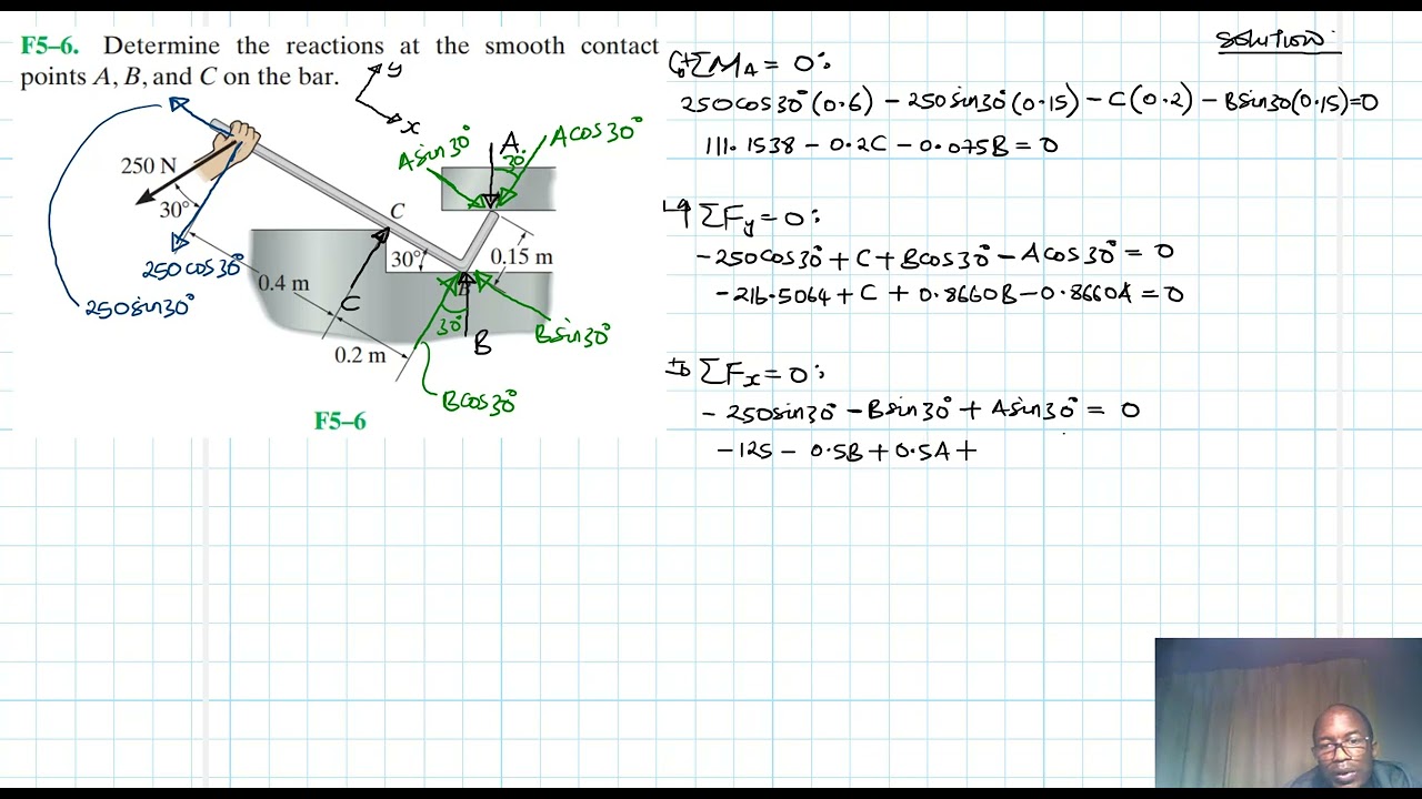 F5–6 Equilibrium of a Rigid Body (Chapter 5: Hibbeler Statics) Benam Academy