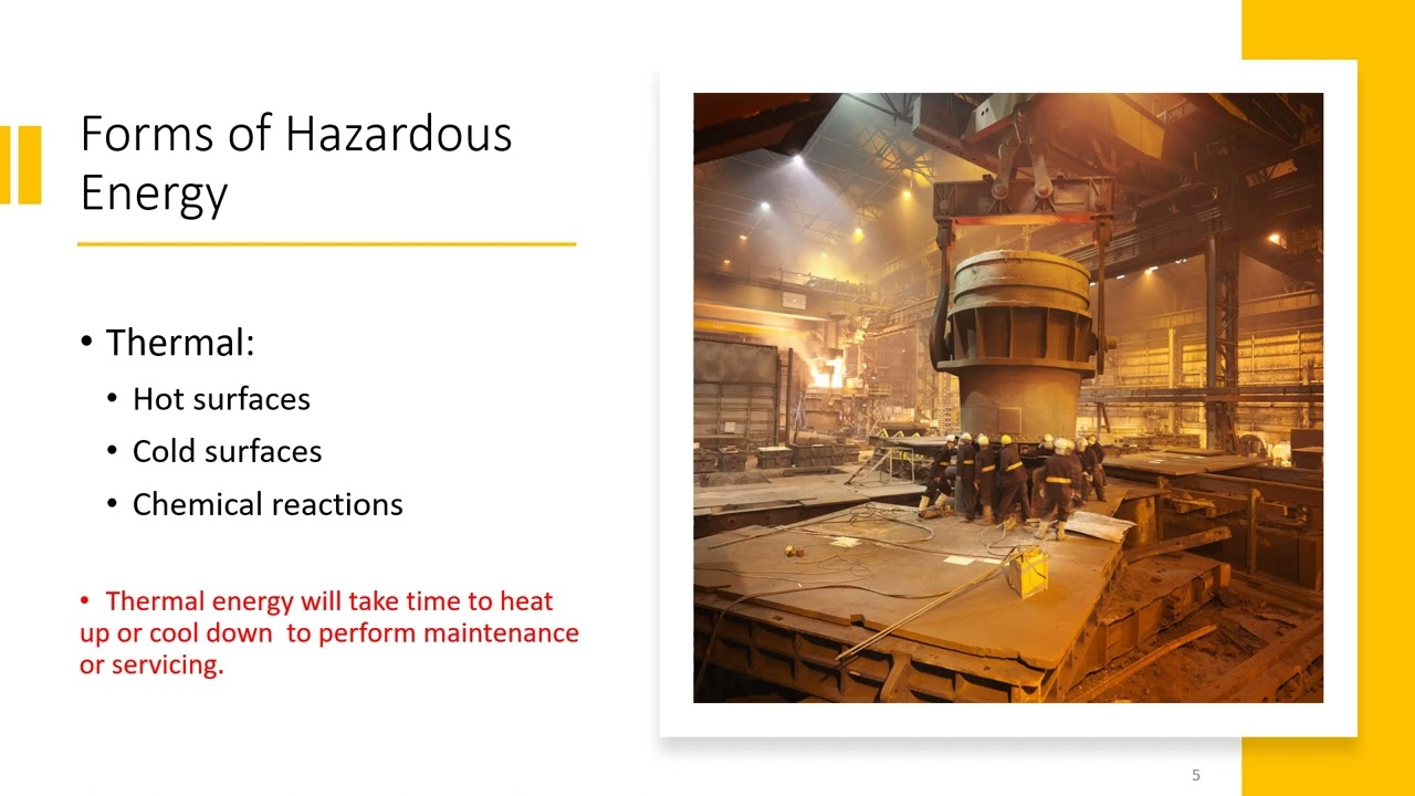 Safety Series 8 Lockout Tagout - Forms of Hazardous Energy