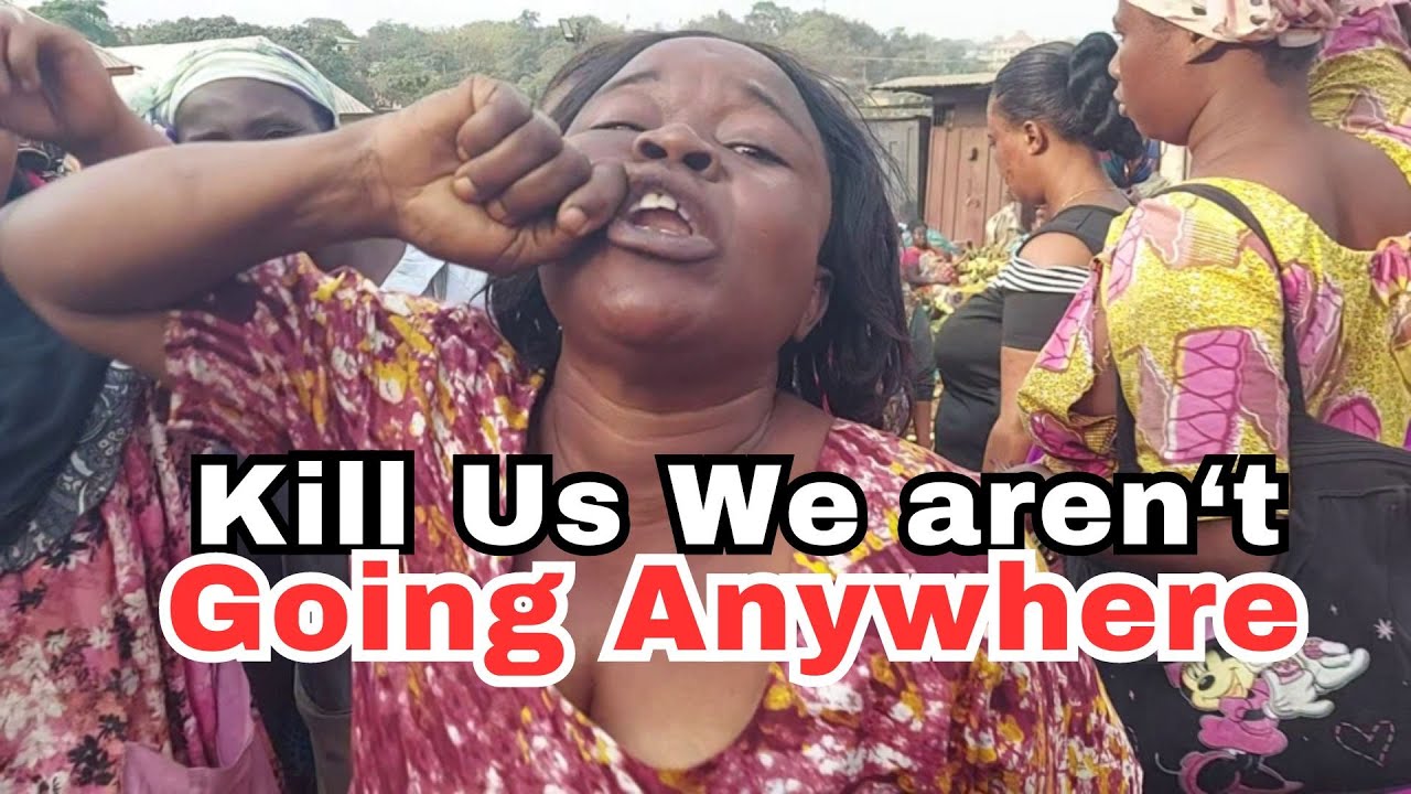 Women crying, calling out president barrow to stop destroying their business.