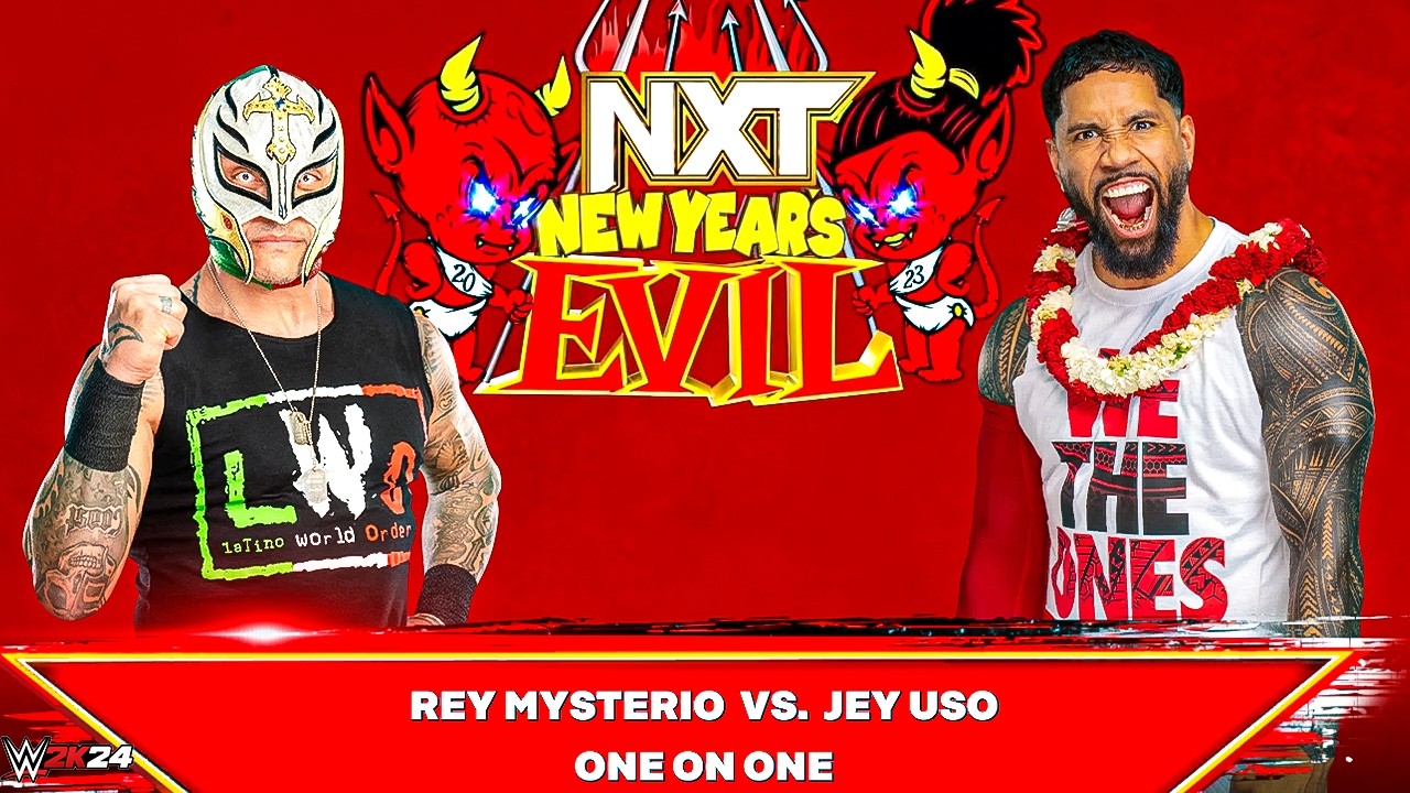 Rey Mysterio vs Jey Uso – The Master of the 619 vs Main Event Jey | WWE 2K24 Full Match Highlights