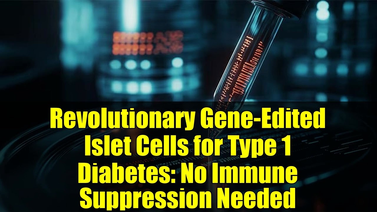 Revolutionary Gene Edited Islet Cells for Type 1 Diabetes   No Immune Suppression Needed