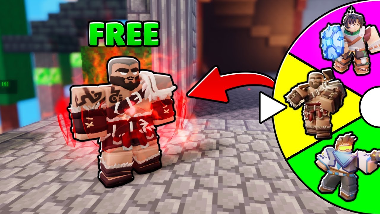 WHEEL of FREE KITS in Roblox Bedwars..