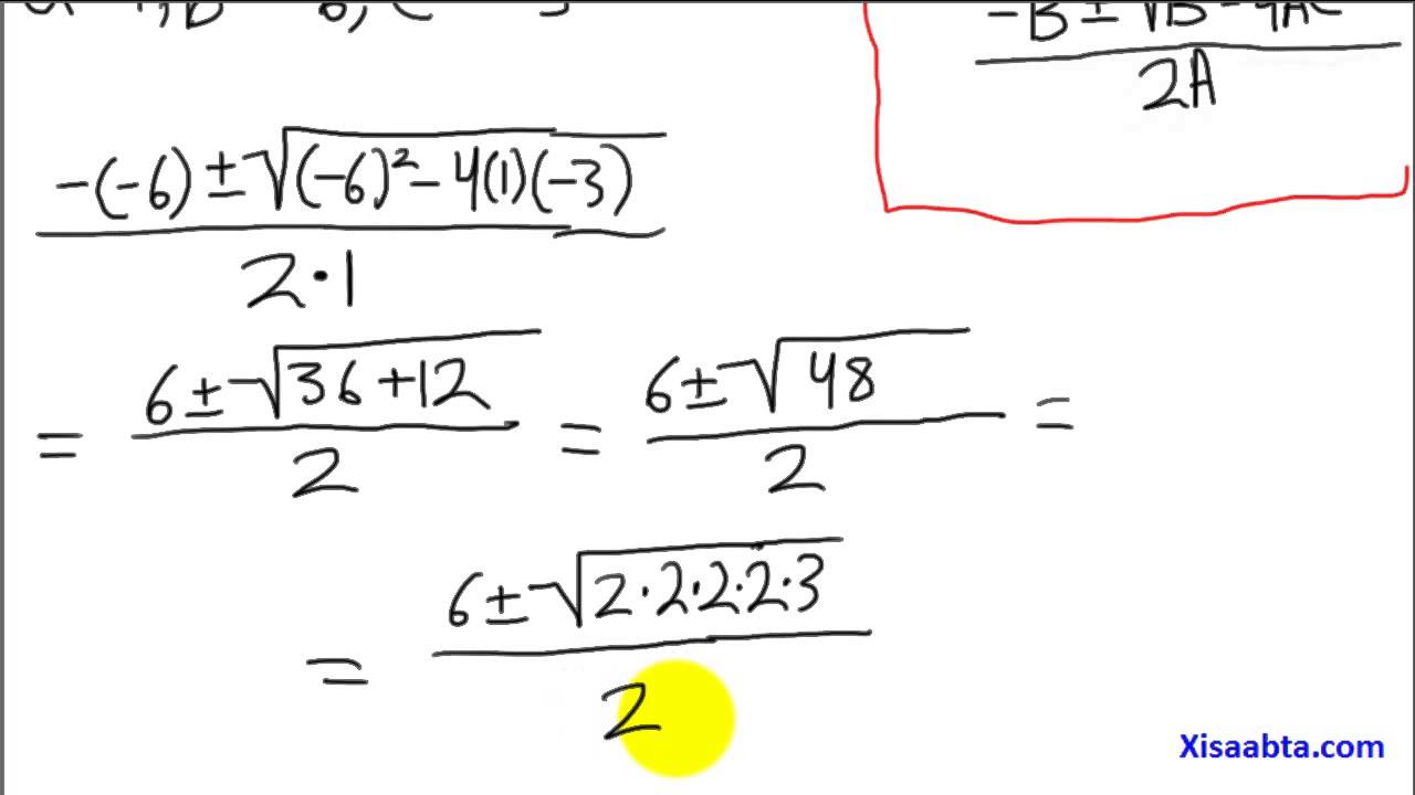 the quadratic formula in somali - Somali Algebra 2