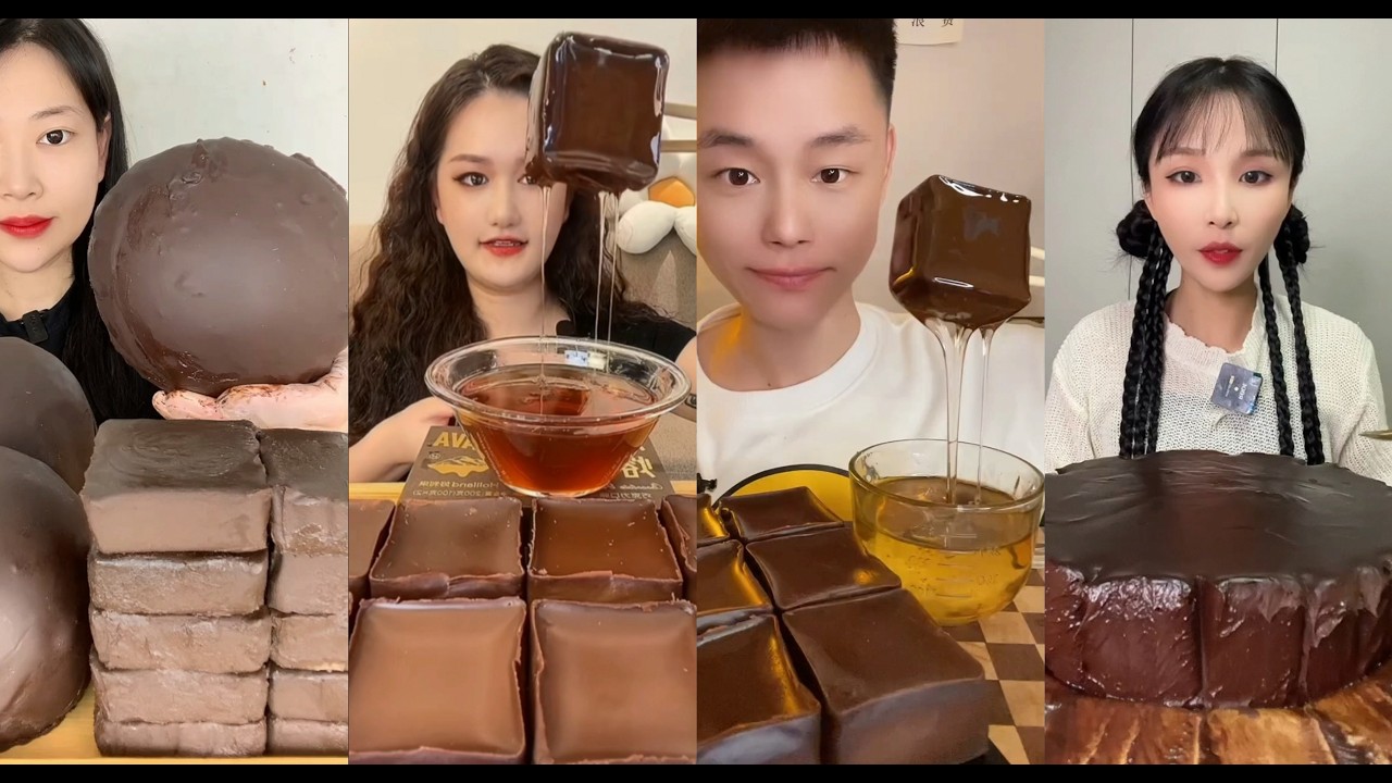 ASMR Chinese Mukbang Chocolate Iceberg Lava巧克力冰山熔岩吃播［Eating Sounds］#2