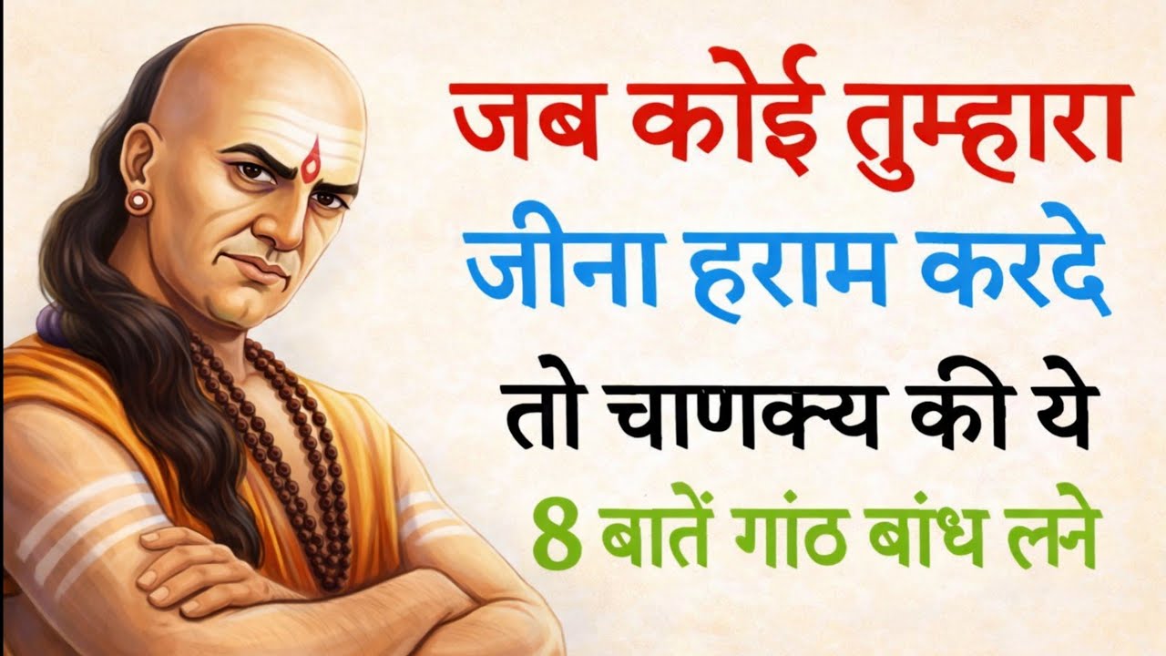 जब कोई तुम्हारा जीना हराम कर दे तो चाणक्य की यह 8 बातें गांठ बांध लो। Motivational video chanakya 