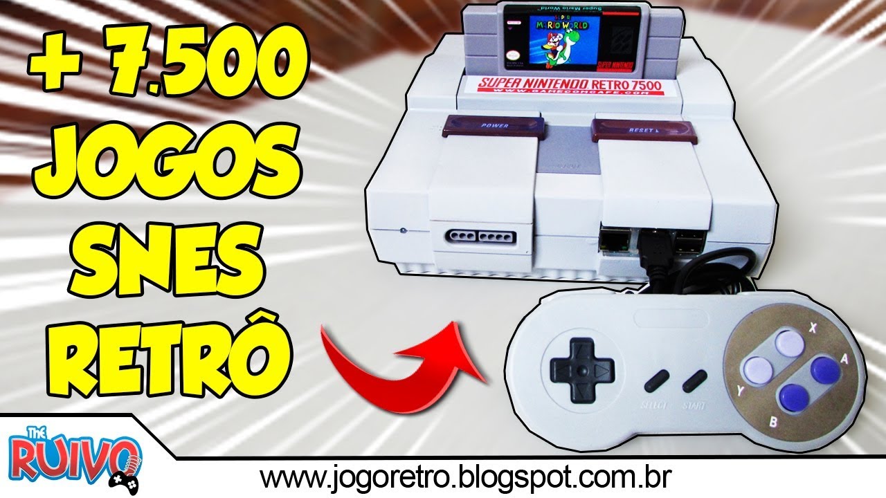Super Nintendo Retro com 7.500 JOGOS CLÁSSICOS da Game com Café