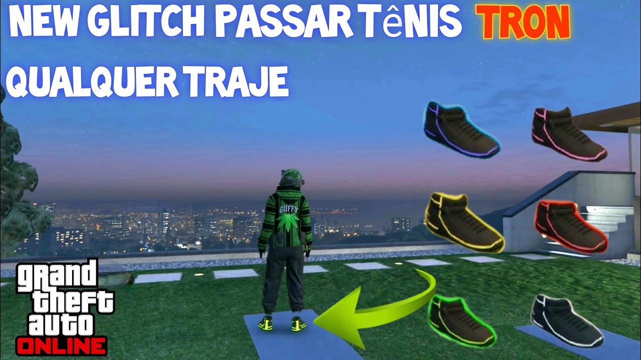 New glitch,  como passar tênis  tron pra qualquer trajes no gta5 online 1.72 (fácil e rápido)