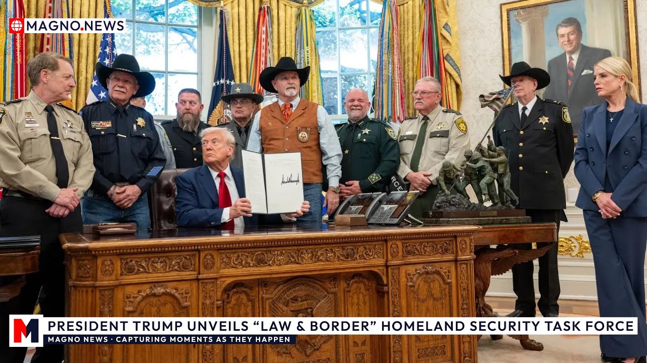 🇺🇸 President Trump Unveils 'Law & Border' Homeland Security Task Force at The White House [LIVE]