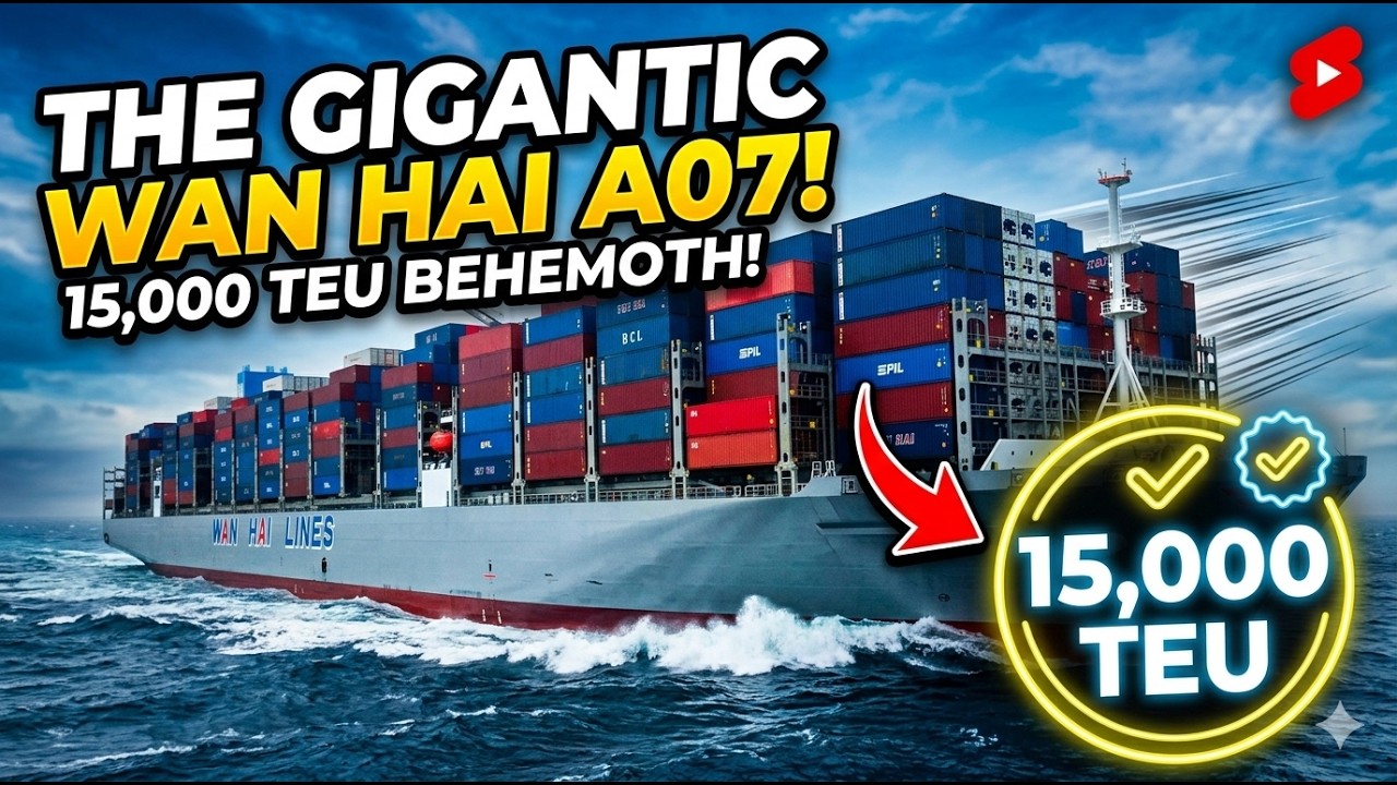 震撼近拍！萬海A07貨櫃船鑽青馬大橋洞（4K無人機）🚢🌉