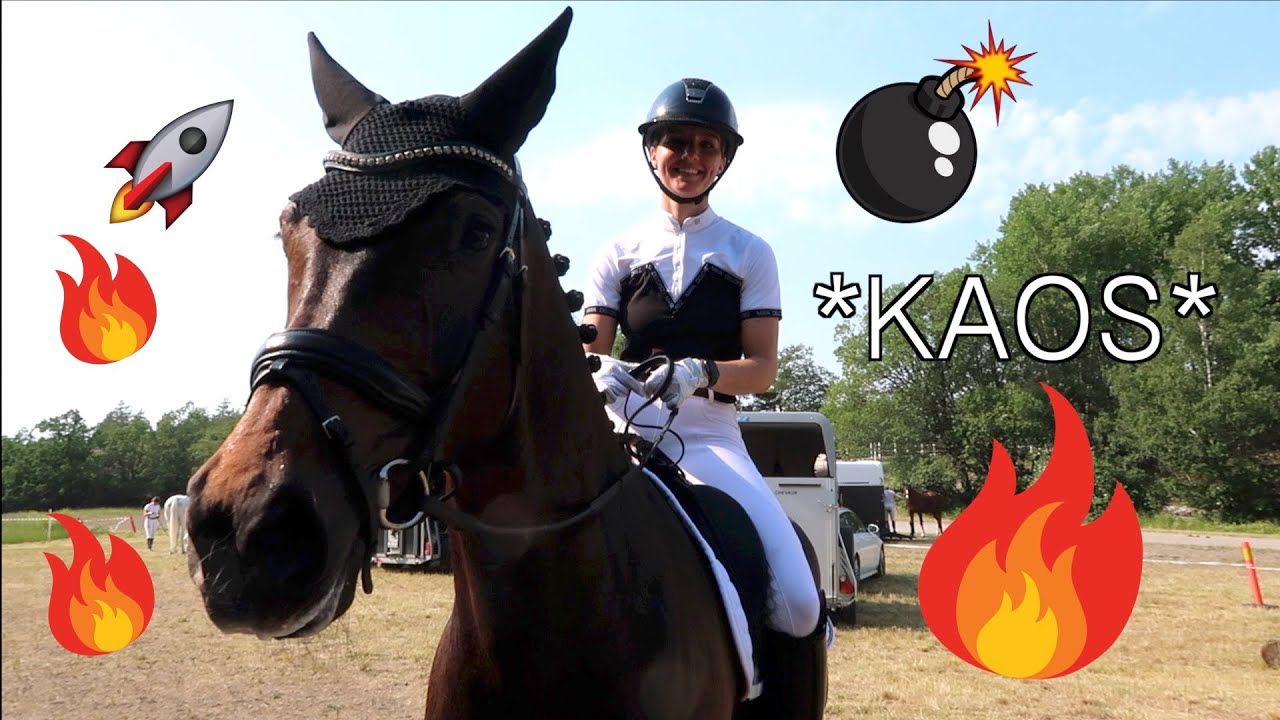 ♘TÄVLINGSVLOGG♘ Första starten ute! *KAOS* 🙈