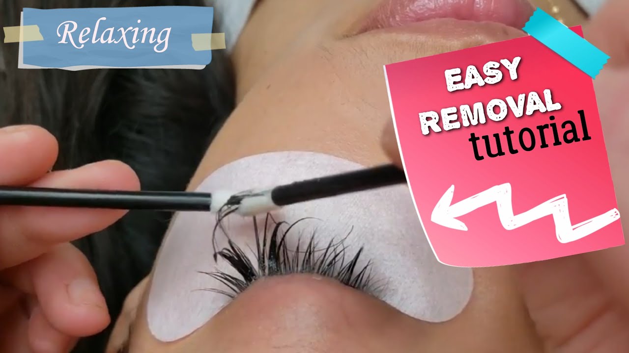 How To Remove Eyelash Extensions Tutorial *Oddly Satisfying*