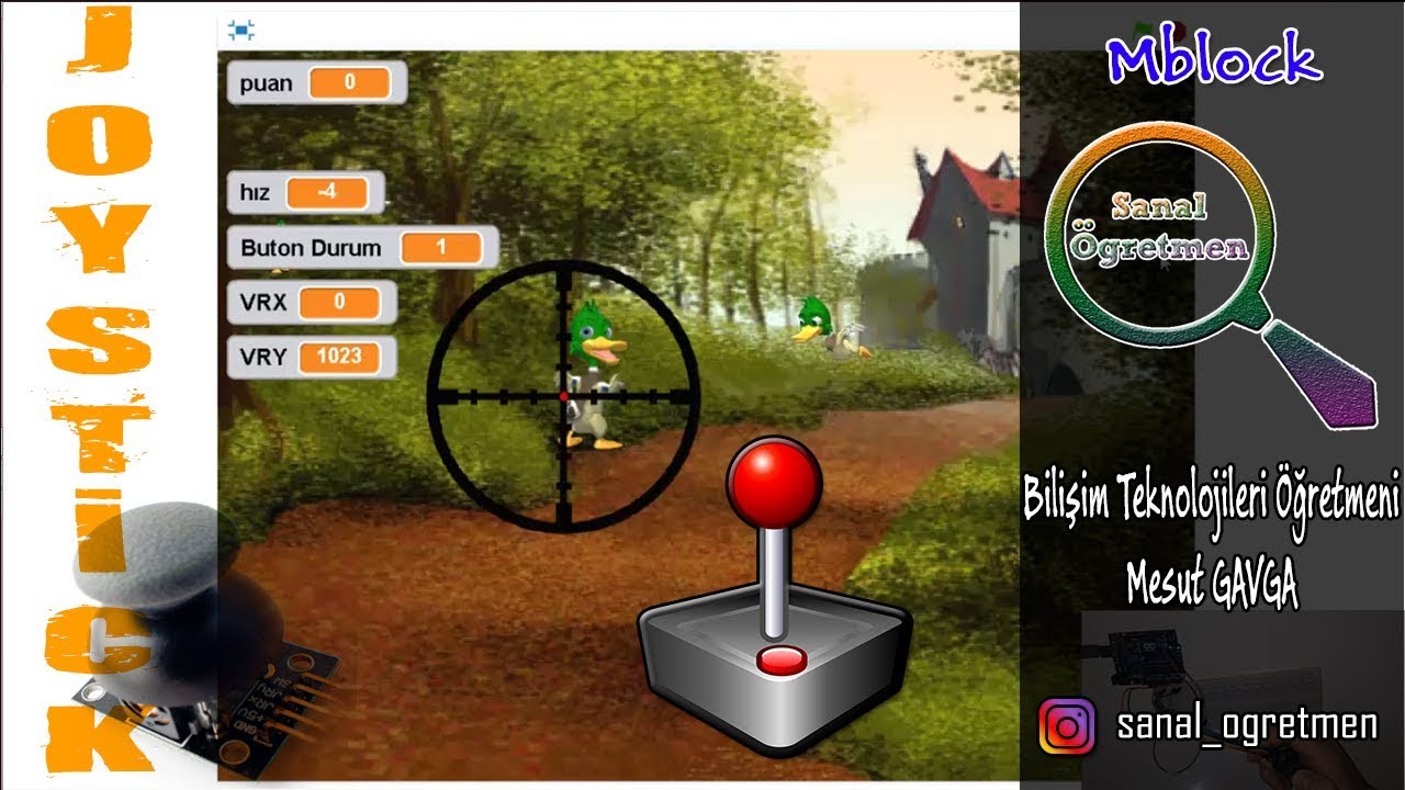 Mblock ile Joystick Kullanarak Ördek Avı Oyunu