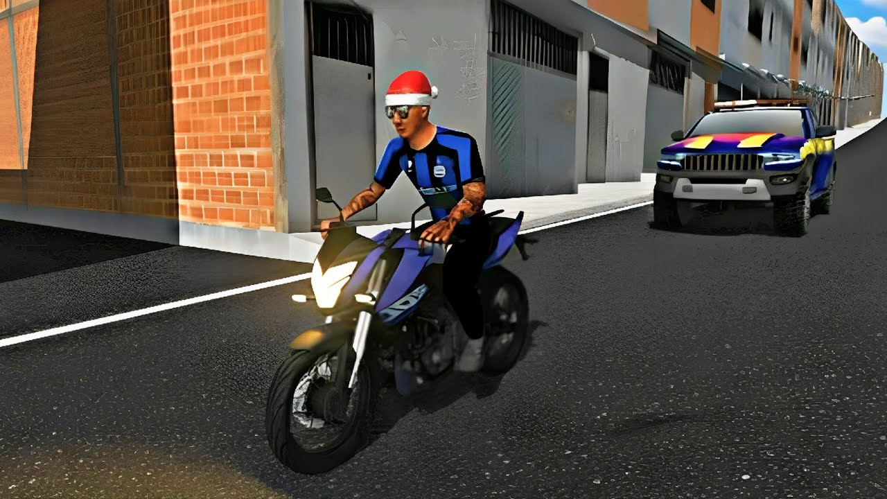 DEI FUGA na POLÍCIA com NOVA MOTO DOMINAR NS 200 da ATUALIZAÇÃO do MOTO WHEELIE 3D !!