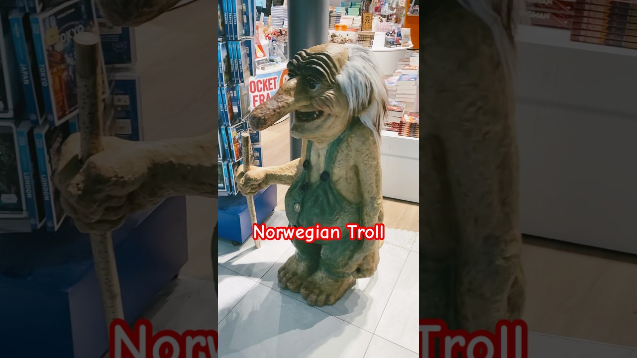 Mythical Norwegian Troll at Bergen Airport #troll #bergen #norway #shorts #nordic #norsemythology